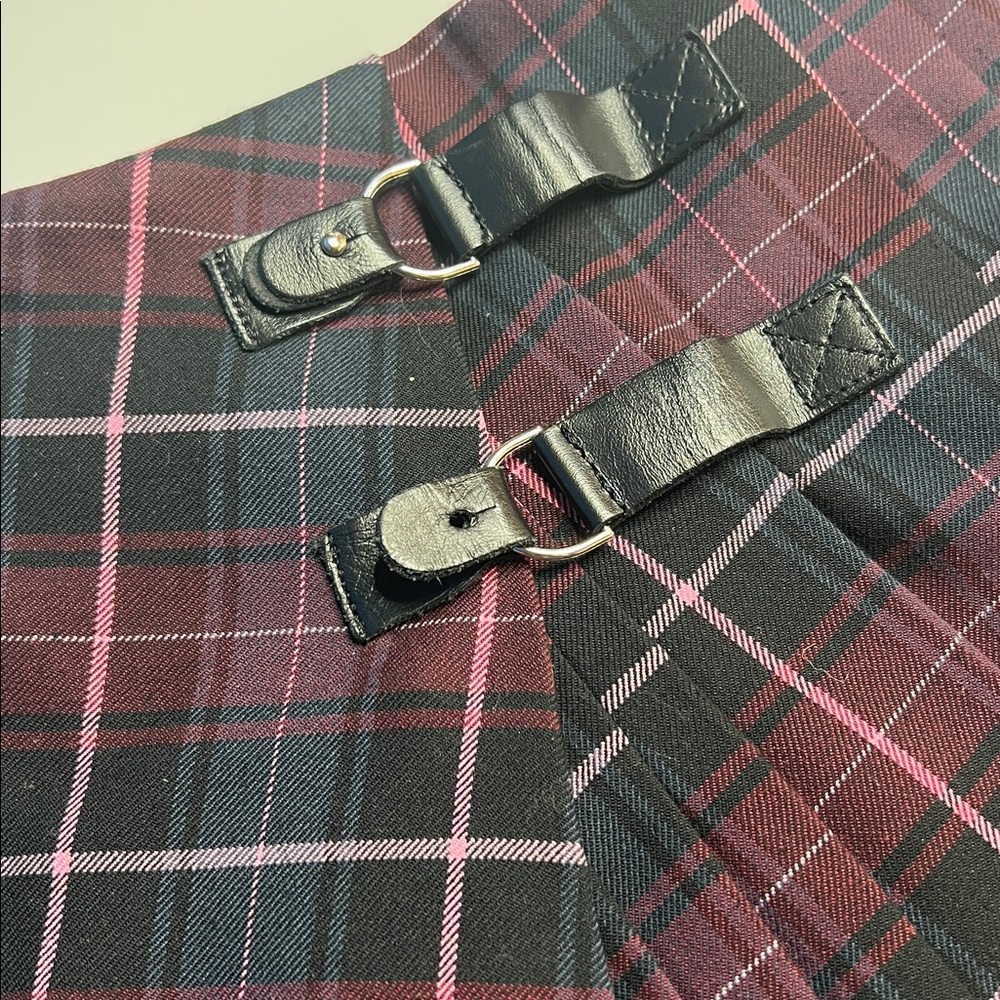 Maje mini skirt pleated flared preppy tartan Wool dark Academia traditional - Picture 6 of 13
